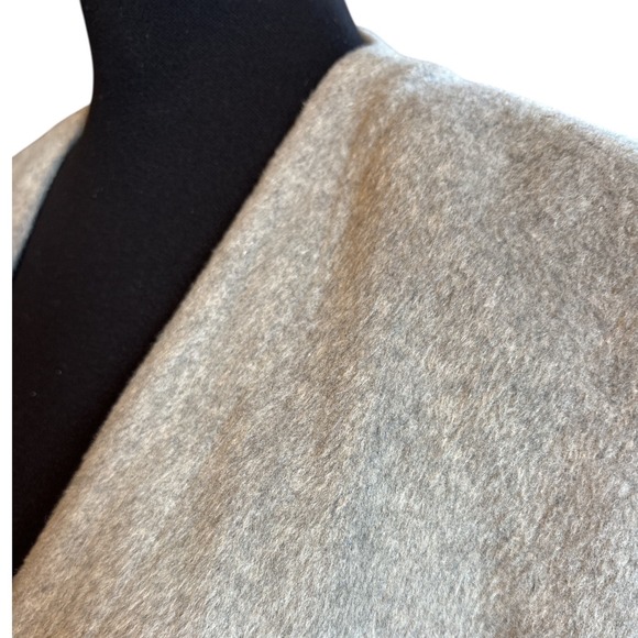 A New Day Gray Wool Blend, Elbow Sleeve, Open Front Cardigan Jacket, One Size - Picture 3 of 6